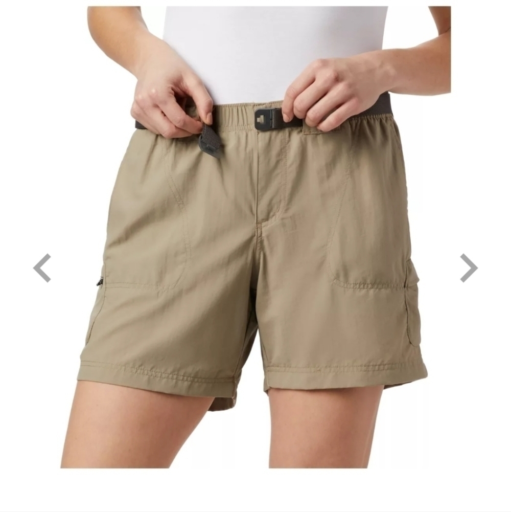 NWT Columbia Sandy River Cargo Shorts in Tusk with Belt, Size Small - Picture 5 of 16